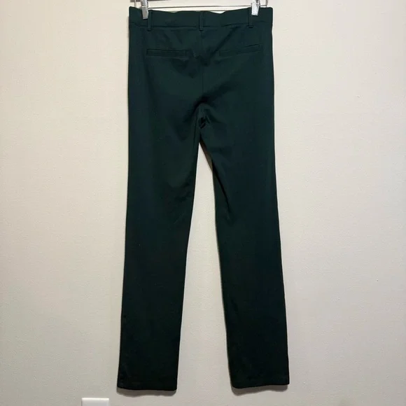 Betabrand Straight Leg Green Pants Womens M Petite Hunter Green - Picture 3 of 6